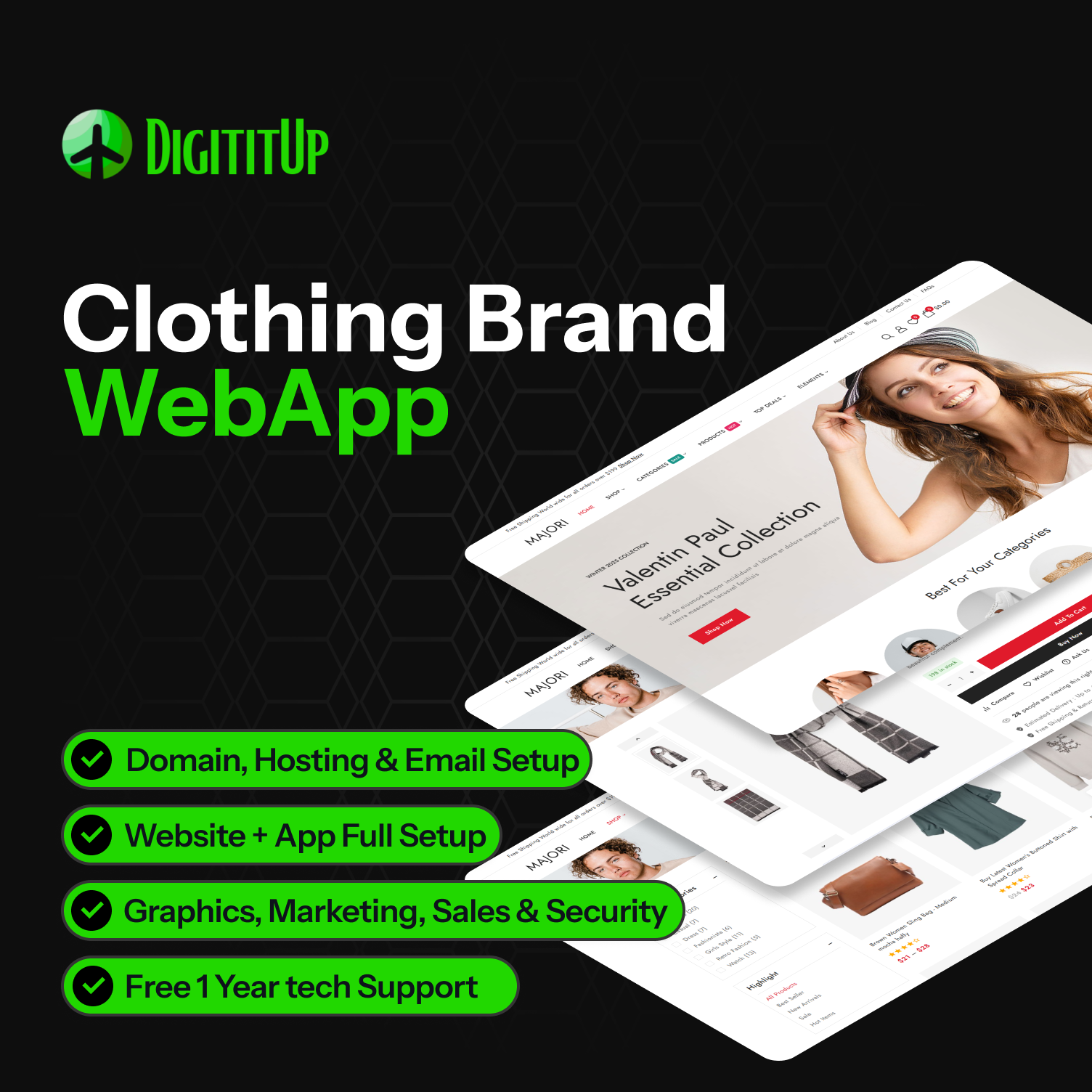 Clothing Store Webapp Enhanced Sales, Marketing & Security