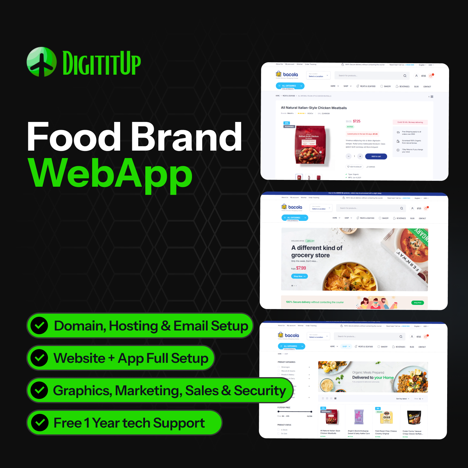 Food brand Webapp Enhanced Sales, Marketing & Security