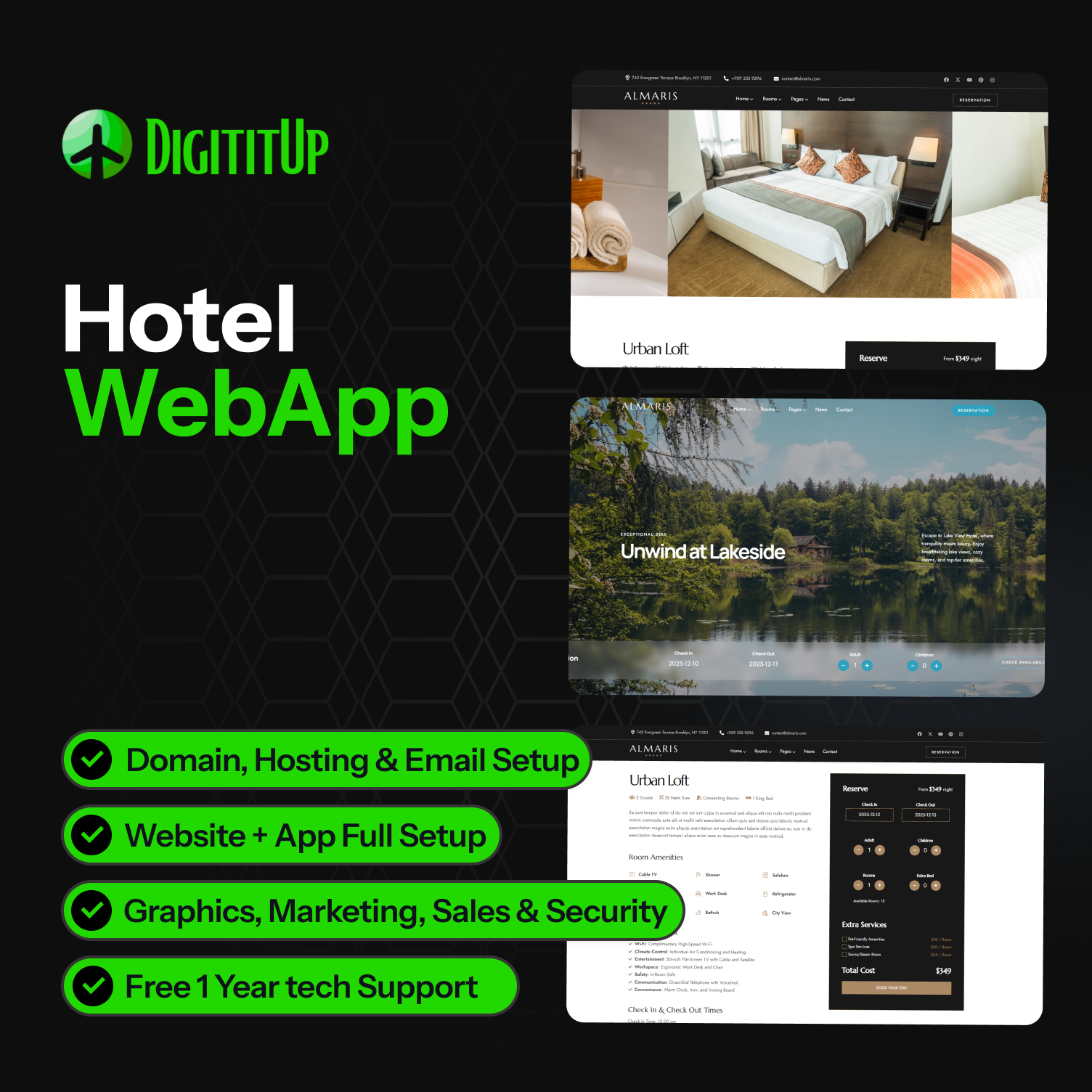 Hotel WebApp Enhanced Sales, Marketing & Security
